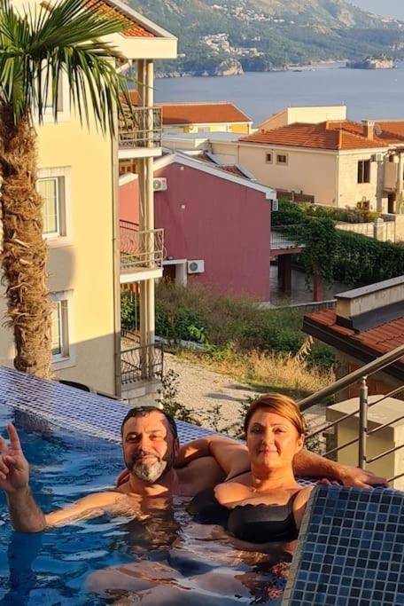 Modern Top Floor Sea View 3Br With Pools, Spa & Fitness Bečići Zewnętrze zdjęcie